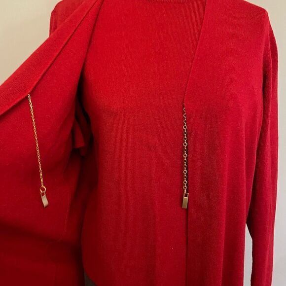 CM Collection Vintage Two-Piece Sweater Set. Short sleeve and Long Cardigan - Picture 14 of 14
